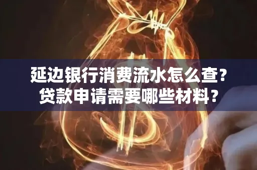 延边银行消费流水怎么查？贷款申请需要哪些材料？