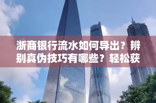 浙商银行流水如何导出？辨别真伪技巧有哪些？轻松获取有效版