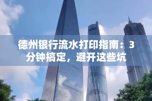 德州银行流水打印指南：3分钟搞定，避开这些坑