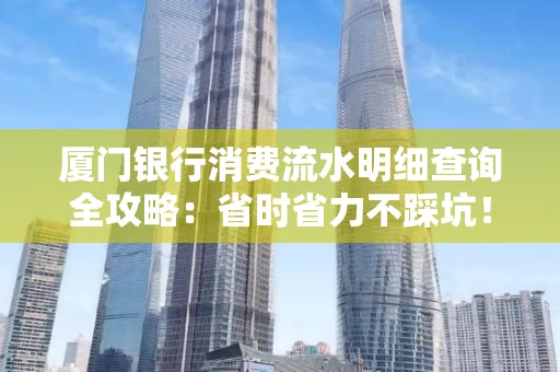 厦门银行消费流水明细查询全攻略：省时省力不踩坑！