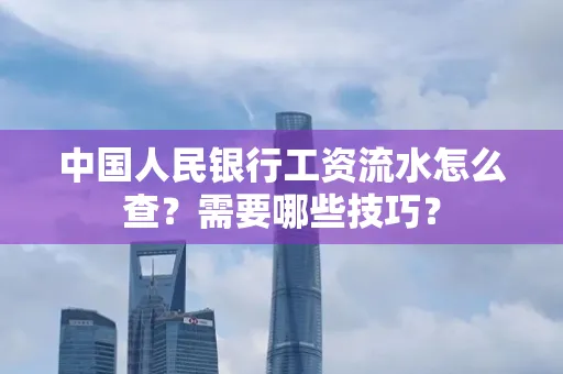 中国人民银行工资流水怎么查？需要哪些技巧？