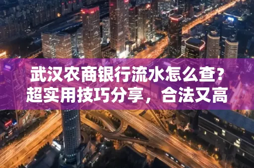 武汉农商银行流水怎么查？超实用技巧分享，合法又高效！