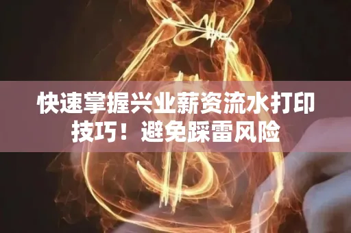 快速掌握兴业薪资流水打印技巧！避免踩雷风险