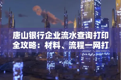 唐山银行企业流水查询打印全攻略：材料、流程一网打尽！