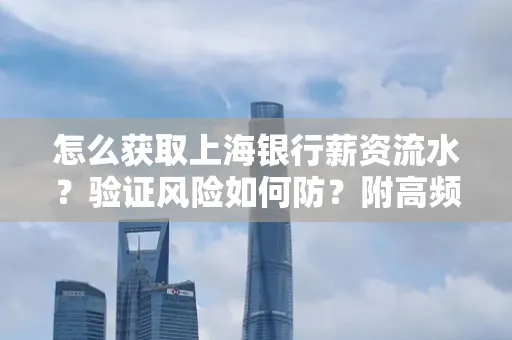 怎么获取上海银行薪资流水？验证风险如何防？附高频场景全攻略！