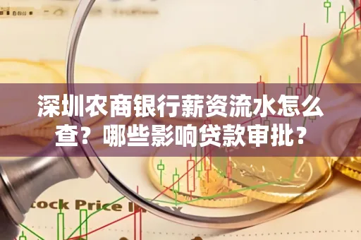 深圳农商银行薪资流水怎么查？哪些影响贷款审批？