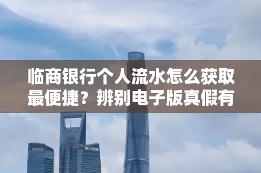 临商银行个人流水怎么获取最便捷？辨别电子版真假有哪些技巧？一文读懂