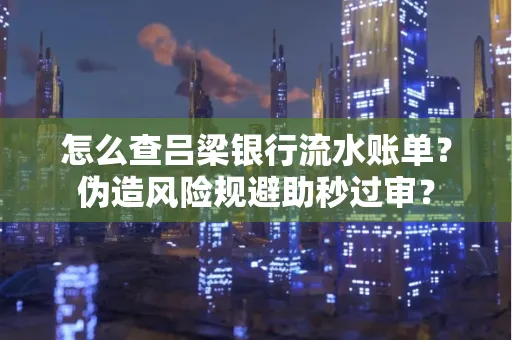 怎么查吕梁银行流水账单？伪造风险规避助秒过审？
