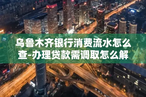乌鲁木齐银行消费流水怎么查-办理贷款需调取怎么解决？